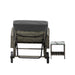 Wheeled Sun Lounger with Table Patio Set Grey