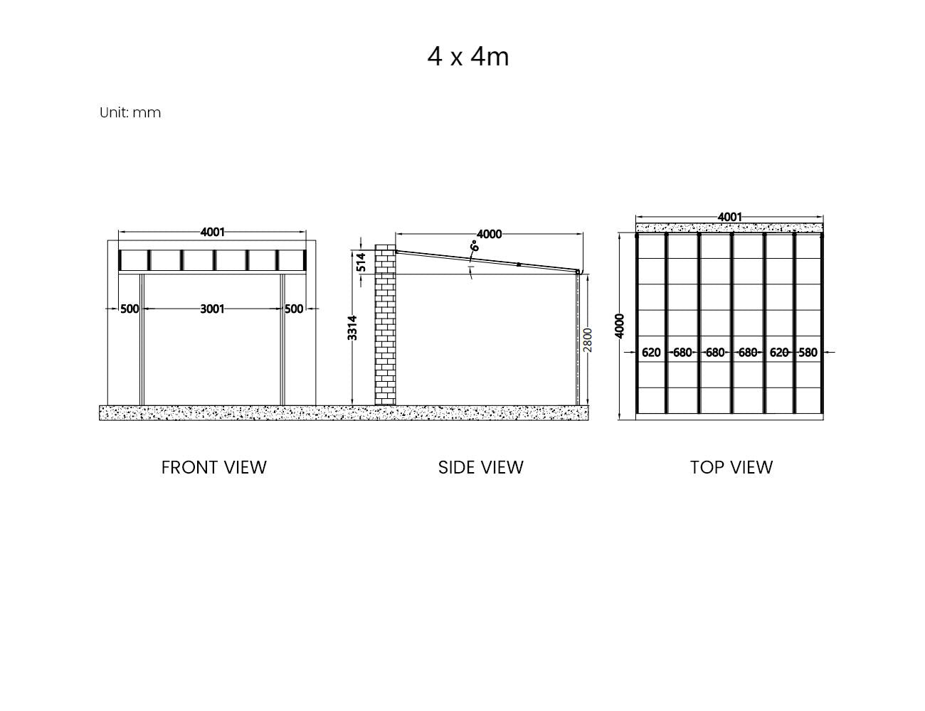 Urban Wall Mounted Patio Cover