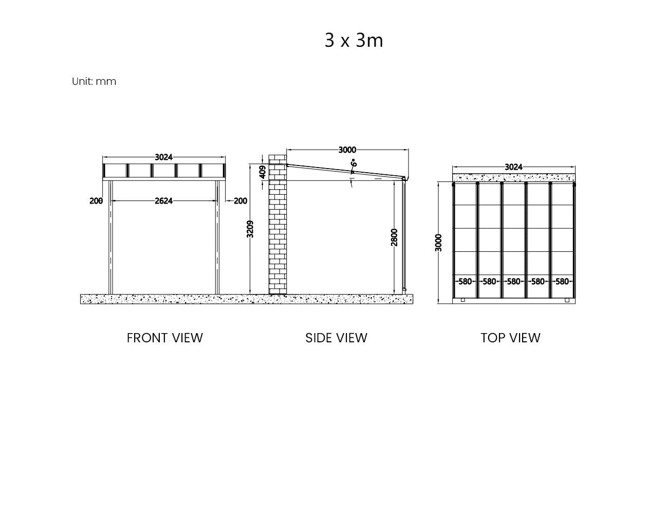 Urban Wall Mounted Patio Cover