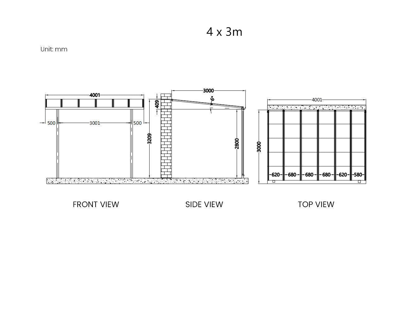 Urban Wall Mounted Patio Cover