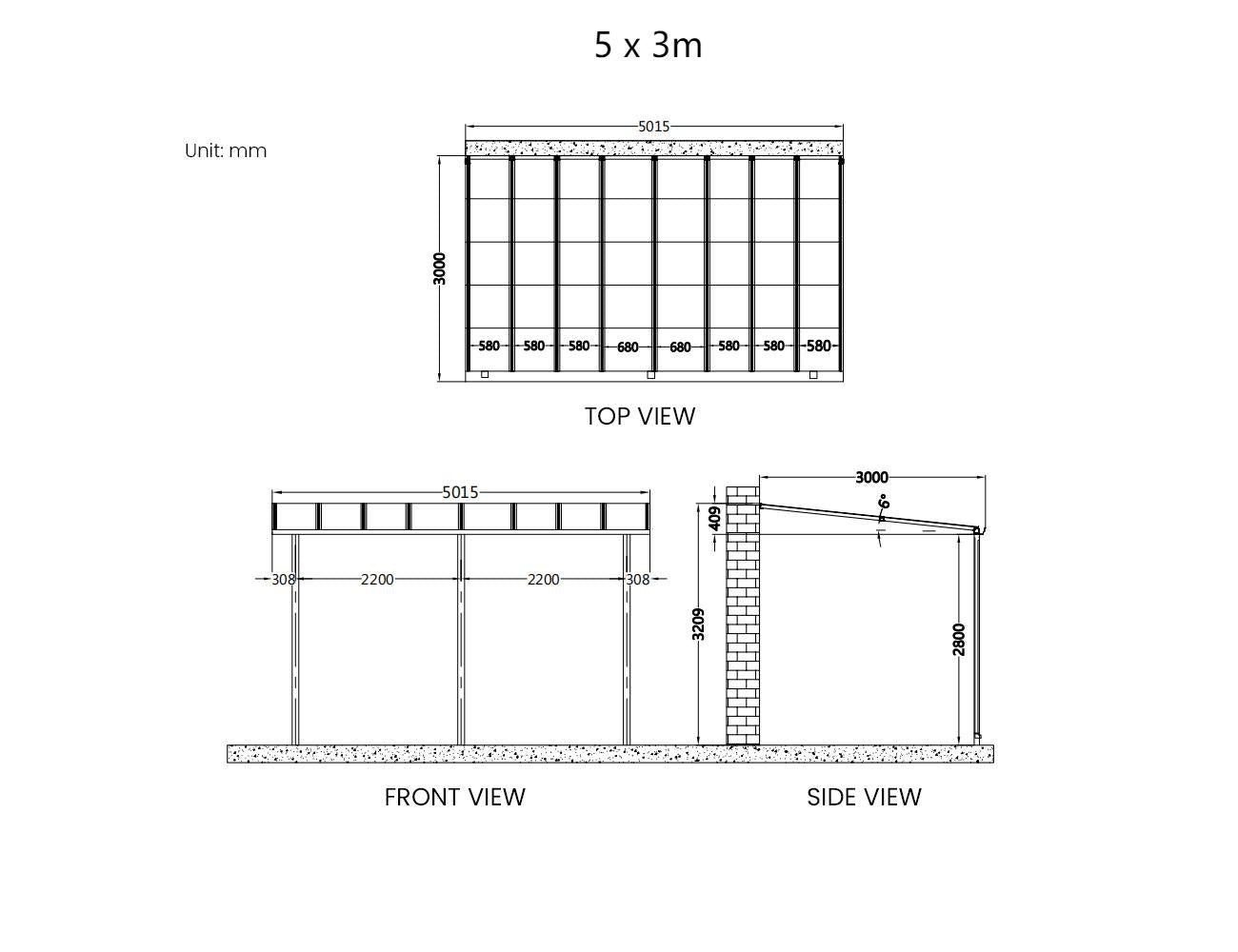 Urban Wall Mounted Patio Cover
