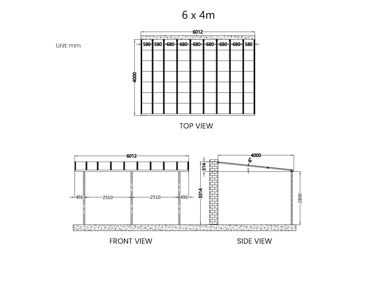 Urban Wall Mounted Patio Cover