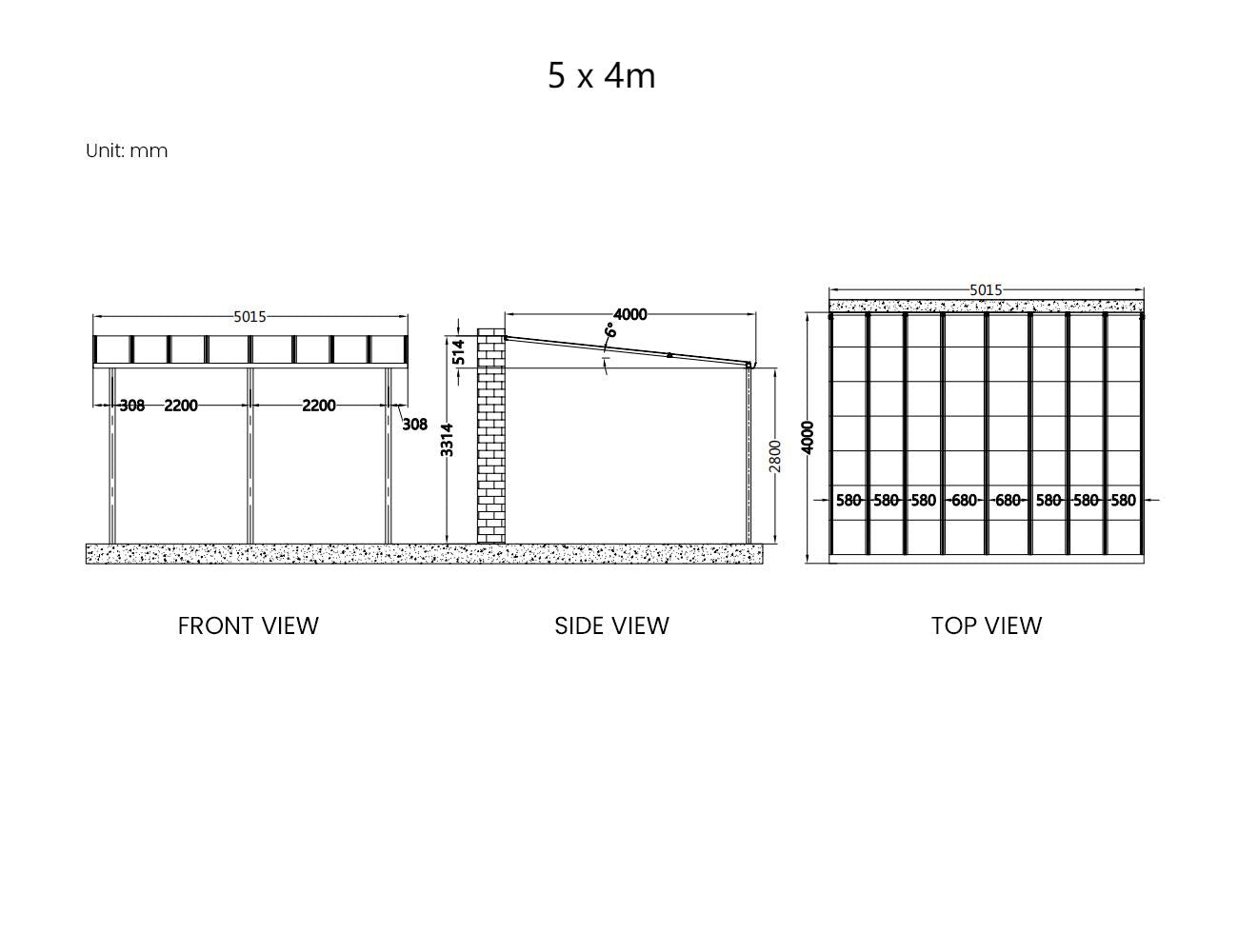 Urban Wall Mounted Patio Cover