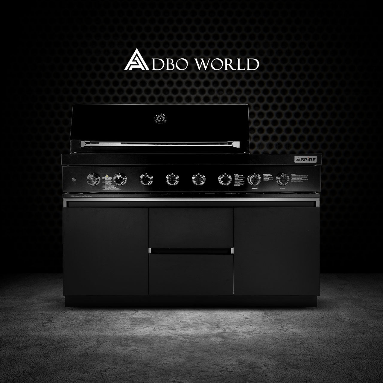 Aspire 6 Burner BBQ On Cabinet (Natural Gas)